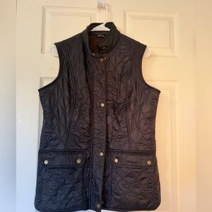 Barbour Otterburn Quilted Gilet Vest Black Women’s 10 Lightweight Layering